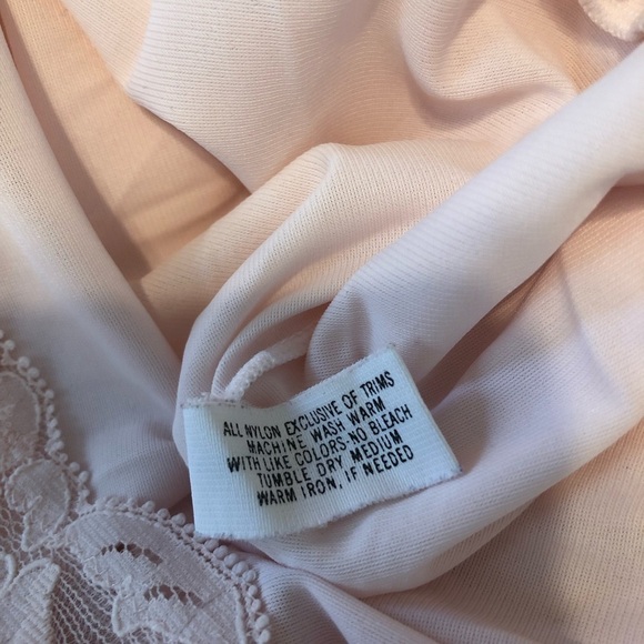 Vintage Shadowline Pink Lace Embroidered Floral Robe Size Small - Picture 7 of 8